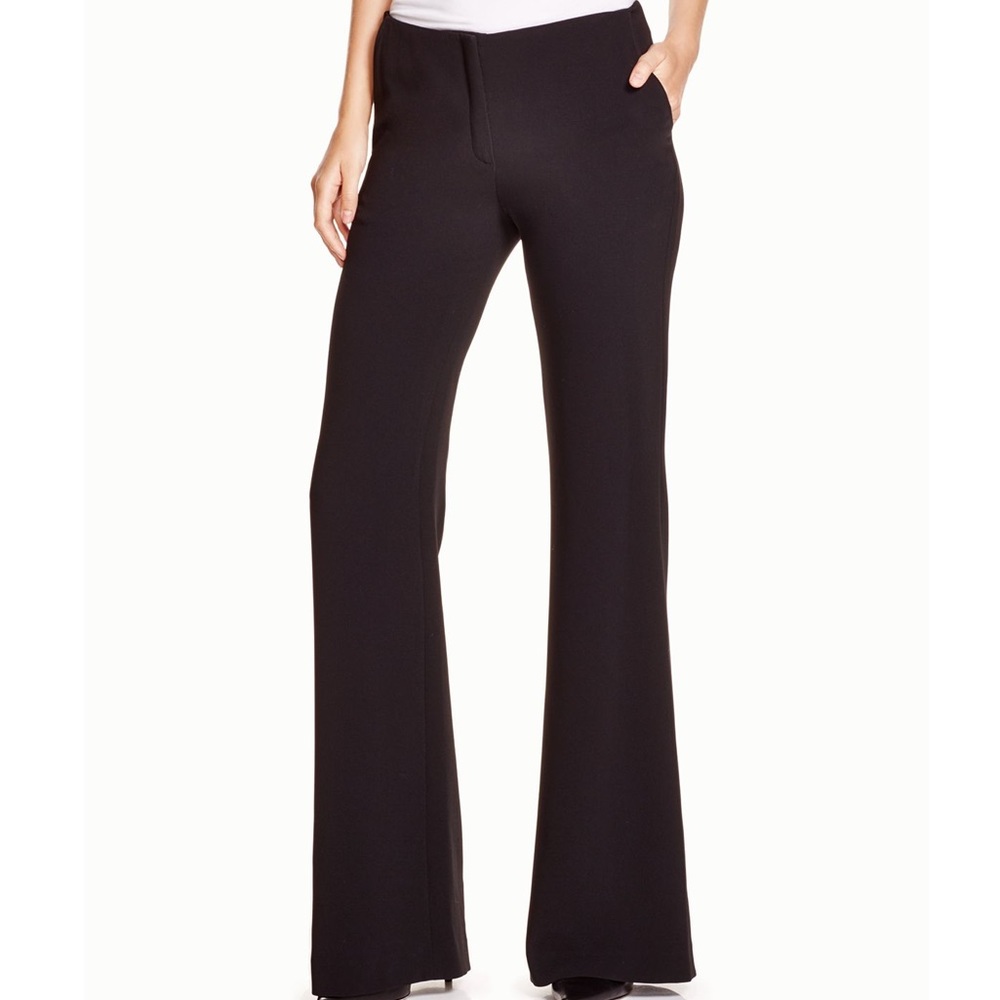 Elizabeth and James Black Ponte Flare Trouser Pant